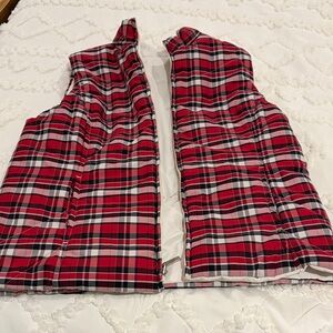 Karen Scott Red Plaid Vest